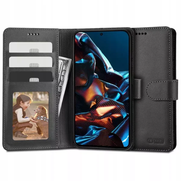 Θήκη Tech-Protect Wallet Black-Xiaomi Redmi Note 12Pro/Poco X5 Pro 5G