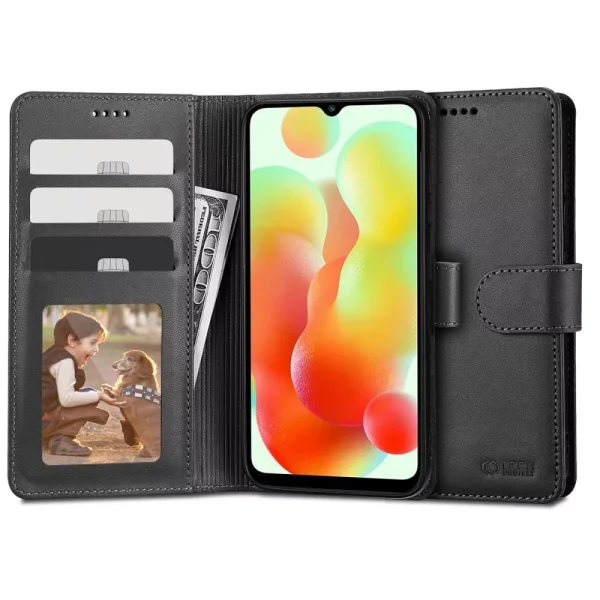 Θήκη Tech-Protect Wallet Black-Xiaomi Redmi 12C