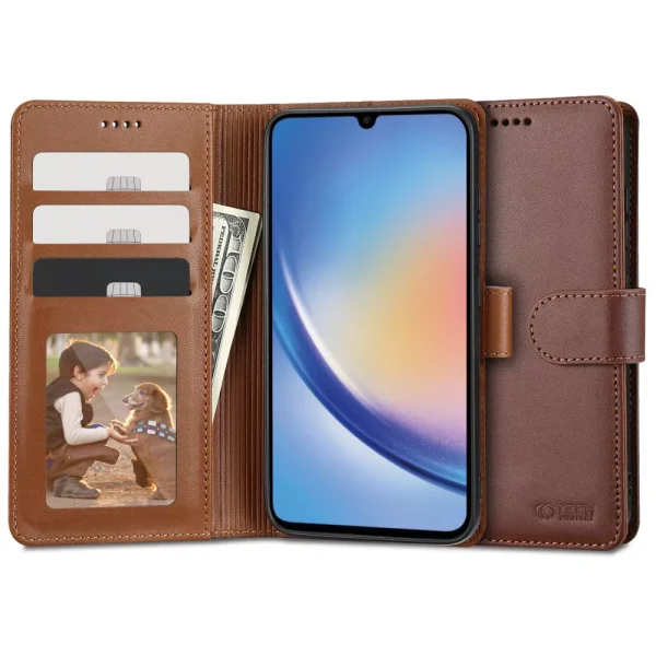 Θήκη Tech-Protect Wallet Brown-Samsung Galaxy A34 5G