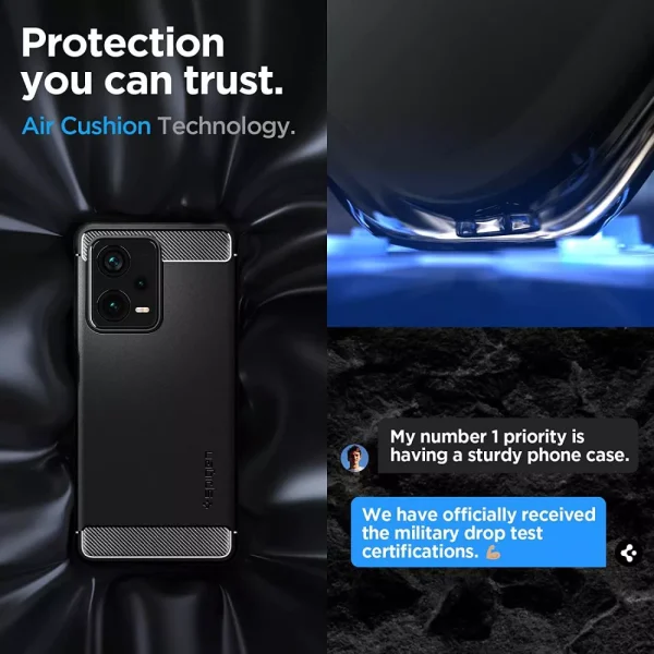 Θήκη Spigen Rugged Armor Black-Xiaomi Redmi Note 12 Pro+ Plus (ACS05789) - Image 11