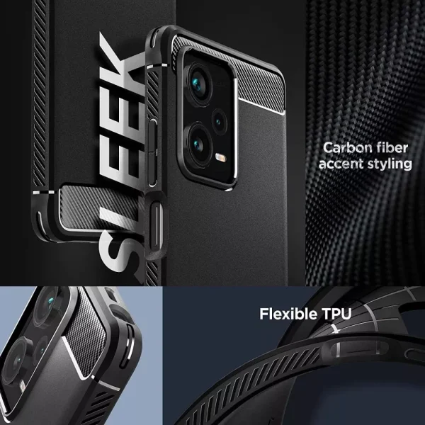 Θήκη Spigen Rugged Armor Black-Xiaomi Redmi Note 12 Pro+ Plus (ACS05789) - Image 12