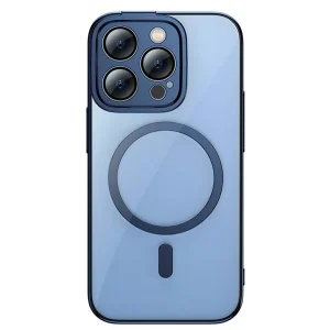 Θήκη Glitter MagSafe Blue+Tempered Glass-Apple iPhone 14 Pro Max