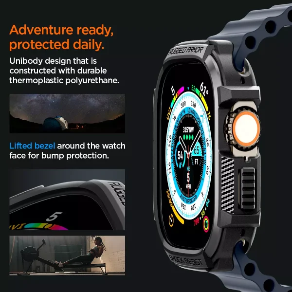 Θήκη Spigen Rugged Armor Black-Apple Watch Ultra 1/2 49mm (ACS05456) - Image 11