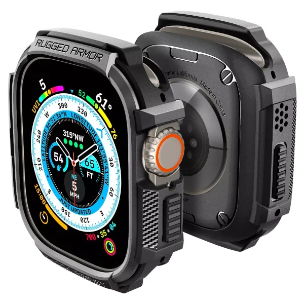 Θήκη Spigen Rugged Armor Black-Apple Watch Ultra 1/2 49mm (ACS05456) - Image 3