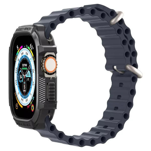 Θήκη Spigen Rugged Armor Black-Apple Watch Ultra 1/2 49mm (ACS05456) - Image 7