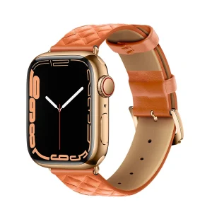 Hoco WA18 Watch Band Elegant Leather Orange-Apple Watch Series 42/44/45/49mm