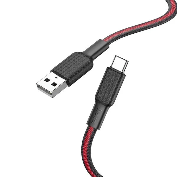 Hoco X69 Jaeger Cable 3A 1m Red (USB-A to Type-C)