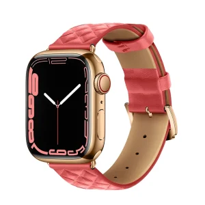 Hoco WA18 Watch Band Elegant Leather Pink-Apple Watch Series 42/44/45/49mm