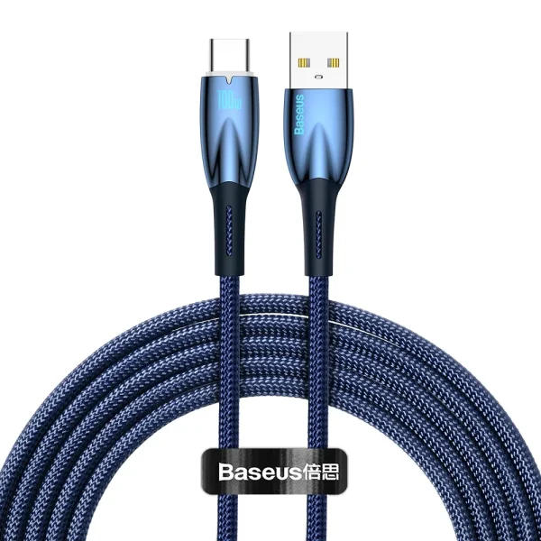 Baseus Glimmer Series Cable PD100W Blue 2m CADH000503 (USB-A to Type-C)