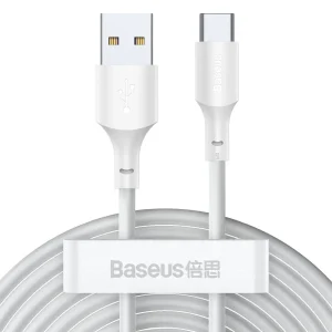 Baseus Simple Wisdom Cabel 40W White 1.5m 2pcs TZCALZJ-02 (USB-A to Type-C)