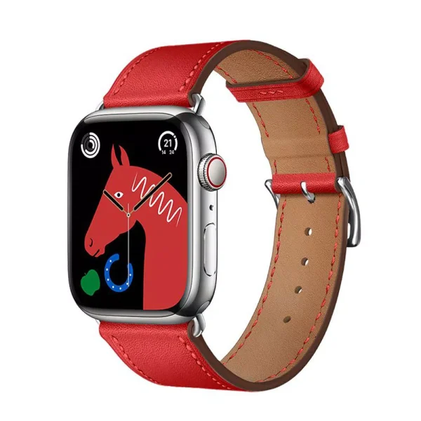 Hoco WA17 Watch Band Elegant Leather Red-Apple Watch Series 42/44/45/49mm
