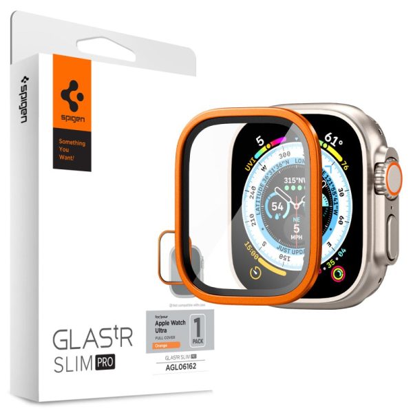 Spigen Screen Protector GLAS.tR Slim Pro Orange-Apple Watch Ultra 49mm (AGL06162)