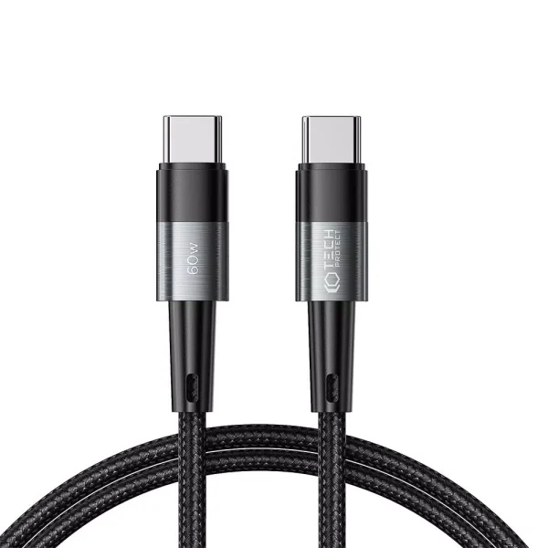 Tech-Protect Ultraboost Type-C to Type-C Cable PD60W/3A Grey 100cm