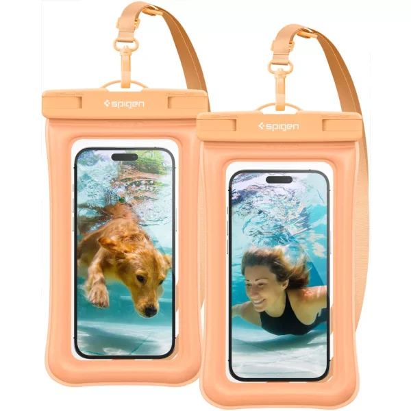 Spigen Aqua Shield WaterProof Floating Case A610 6.8" 2-Pack Apricot (ACS06018)