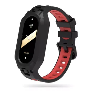 Tech-Protect Armour Band Black/Red-Xiaomi Mi Smart Band 8/8 NFC
