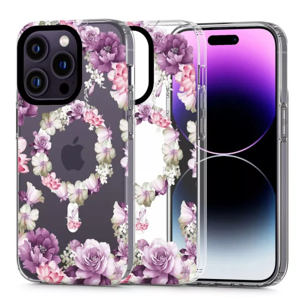 Θήκη Tech-Protect Magmood Magsafe Rose Floral-Apple iPhone 14 Pro Max