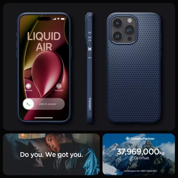 Θήκη Spigen Liquid Air Navy Blue-Apple iPhone 15 Pro Max (ACS06563) - Image 15