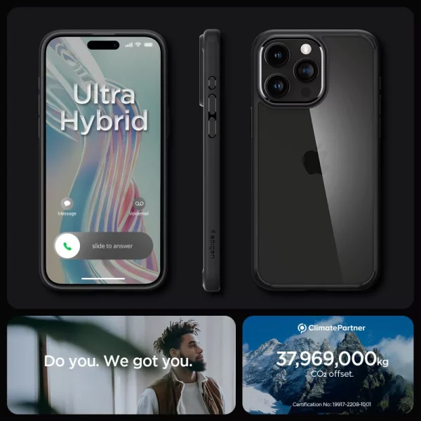 Θήκη Spigen Ultra Hybrid Matte Black-Apple iPhone 15 Pro (ACS06713) - Image 15