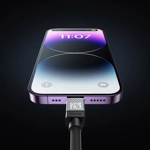 BASEUS CoolPlay Cable Fast Charging 20W 1m Black CAKW000001 (Type-C to Lightning) - Image 3