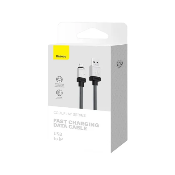 BASEUS CoolPlay Cable Fast Charging 20W 1m Black CAKW000001 (Type-C to Lightning) - Image 8