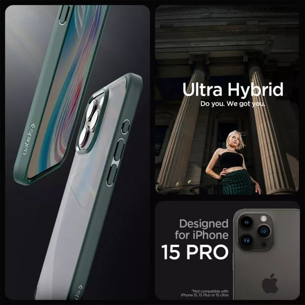 Θήκη Spigen Ultra Hybrid Frost Green-Apple iPhone 15 Pro (ACS06710) - Image 10