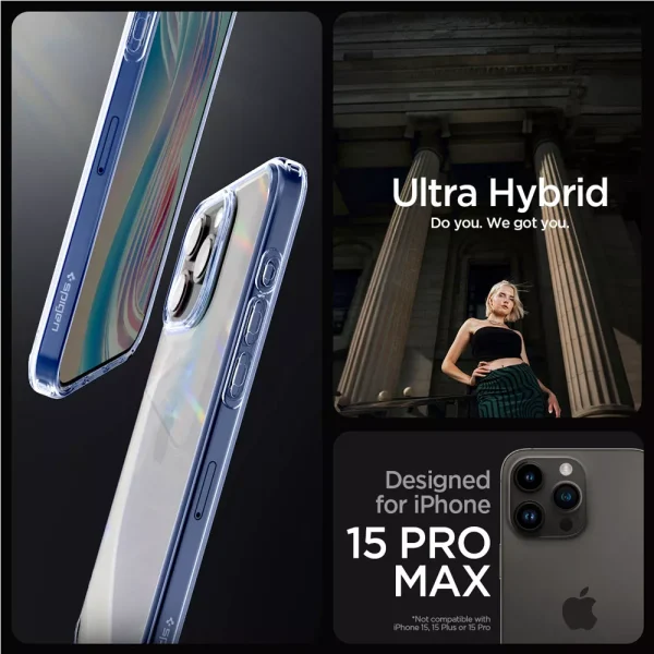 Θήκη Spigen Ultra Hybrid Sky Crystal-Apple iPhone 15 Pro Max (ACS07046) - Image 9