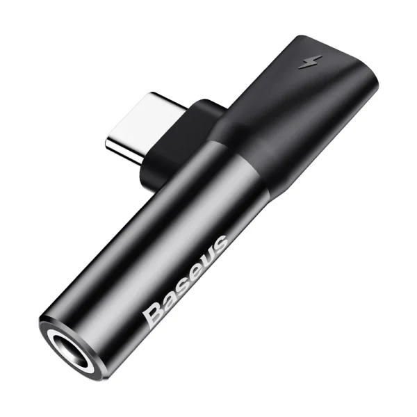Baseus Adapter USB-C male to 3.5mm/USB-C Female Black (CATL41-01)