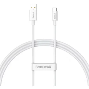 Baseus Cable PD100W 1m White P10320102214-00 (USB-A to Type-C)