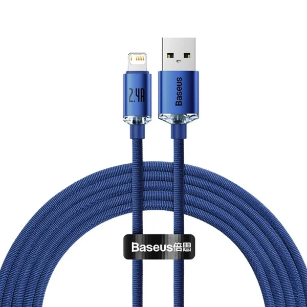 Baseus Crystal Shine Cable 2.4A 1.2m Blue CAJY000003 (USB-A to Lightning)