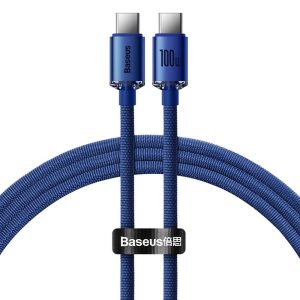 Baseus Crystal Shine Cable PD100W Blue 1.2m CAJY000603 (Type-C to Type-C)