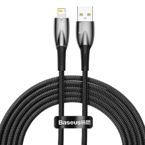Baseus Glimmer Series Cable 2.4A 2m Black CADH000301(USB-A to Lightning)
