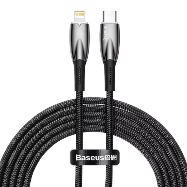 Baseus Glimmer Series Cable PD20W Black 2m CADH000101 (Type-C to Lightning)