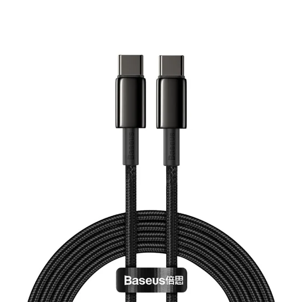 Baseus Tungsten Gold Series Cable PD100W 2m Black CATWJ-A01 (Type-C to Type-C)