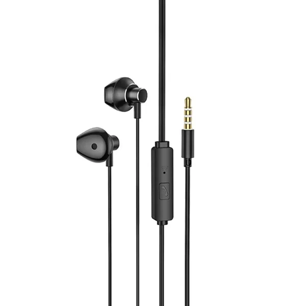 Hoco M75 Belle Wired Earphones 3.5mm with Microphone Black