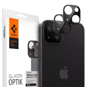 Spigen Camera Lens Protector Optik GLAS.tR Slim 2PCS Black-Apple iPhone 15/15 Plus/14/14 Plus (AGL06917)