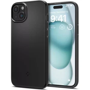 Θήκη Spigen Thin Fit Black-Apple iPhone 15 (ACS06776)