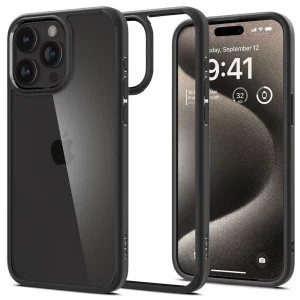 Θήκη Spigen Ultra Hybrid Matte Black-Apple iPhone 15 Pro (ACS06713)