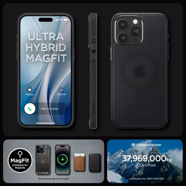 Θήκη Spigen Ultra Hybrid (MagFit) Frost Black-Apple iPhone 15 Pro (ACS06720) - Image 12