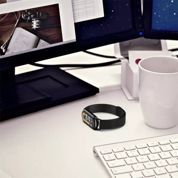 Tech-Protect Milanese Band Black-Xiaomi Smart Band 8/9/NFC - Image 5