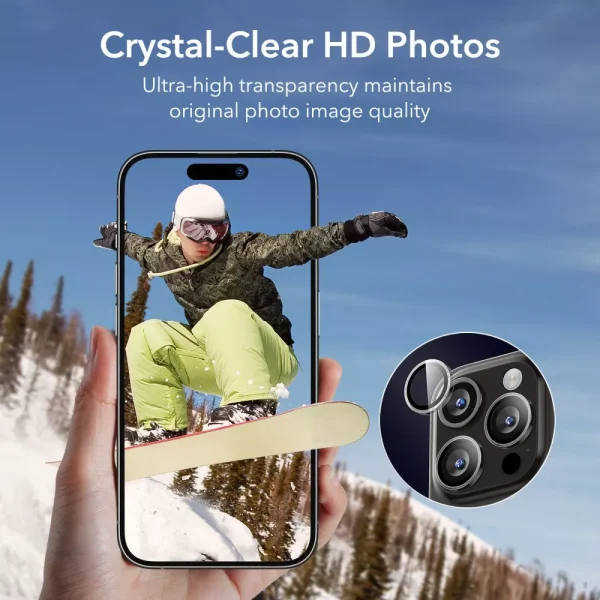 ESR Camera Lens Protectors Clear-Apple iPhone 15 Pro/15 Pro Max - Image 7