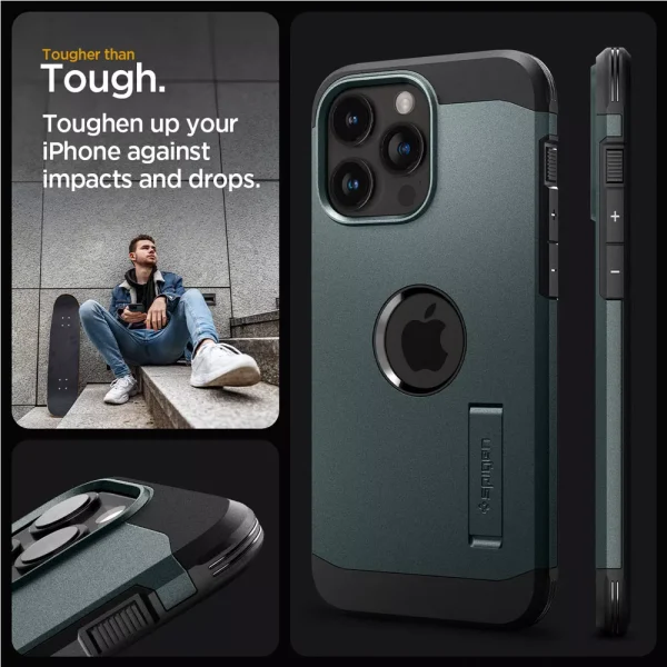 Θήκη Spigen Tough Armor (MagFit) Abyss Green-Apple iPhone 15 Pro (ACS06735) - Image 14