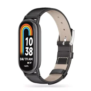 Tech-Protect Leatherfit Band Black-Xiaomi Smart Band 8/8 NFC