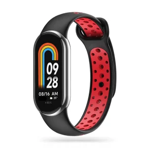Tech-Protect Soft Band Black/Red-Xiaomi Smart Band 8/8 NFC