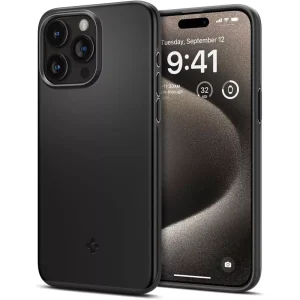 Θήκη Spigen Thin Fit Black-Apple iPhone 15 Pro Max (ACS06544)