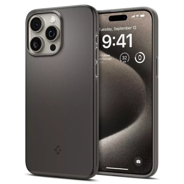 Θήκη Spigen Thin Fit Gunmetal-Apple iPhone 15 Pro Max (ACS06545)
