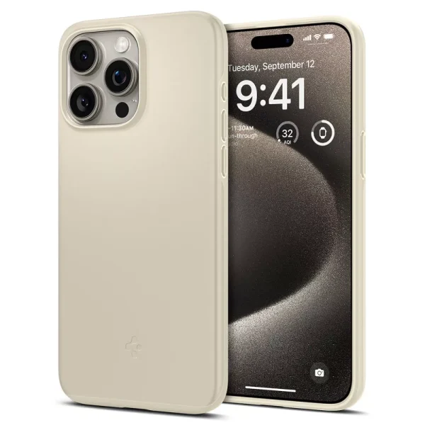 Θήκη Spigen Thin Fit Mute Beige-Apple iPhone 15 Pro Max (ACS06551)