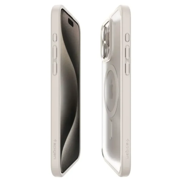 Θήκη Spigen Ultra Hybrid (MagFit) Frost Natural Titanium-Apple iPhone 15 Pro Max (ACS07210) - Image 8