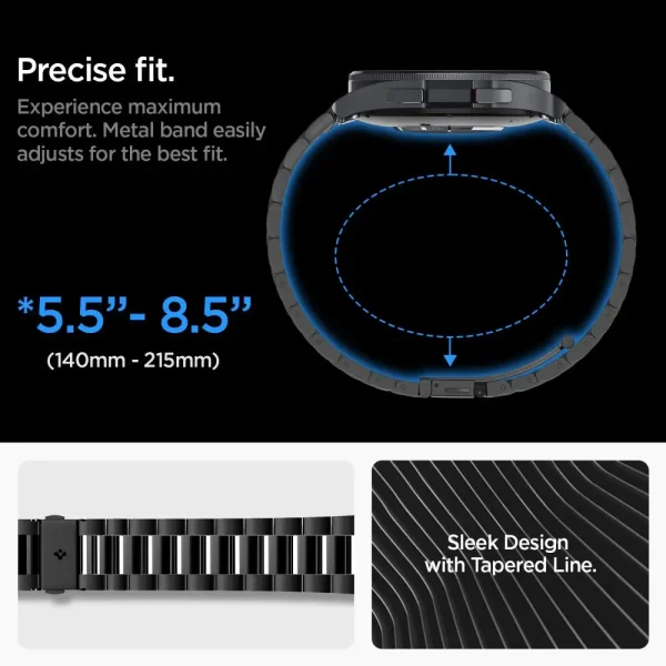 Spigen Band Modern Fit 316L Black-Samsung Galaxy Watch 6 Classic 47mm (AMP06490) - Image 2