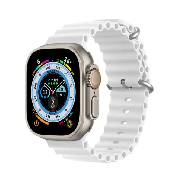 Dux Ducis OceanWave Strap White-Apple Watch Series 42/44/45/49mm