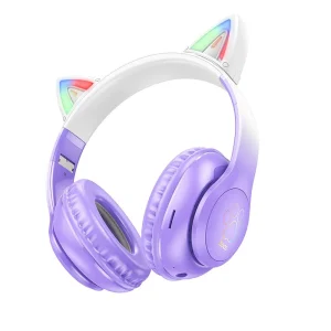 Hoco W42 Headphones Bluetooth Cat Ear Purple Grape